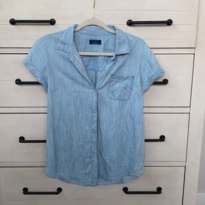 Untuck it denim top